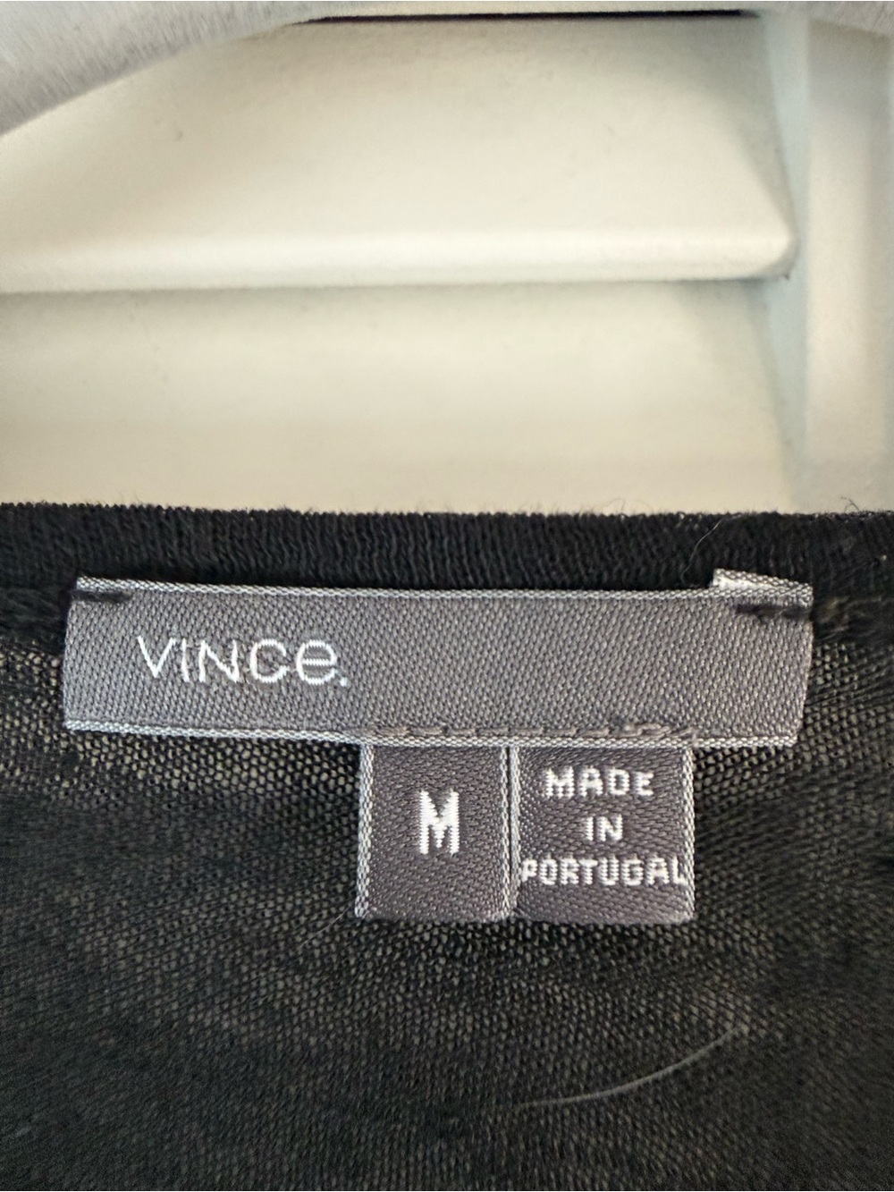 Vince Black Sheer Linen V-Neck Boxy Short Sleeve Top Size M - Picture 2 of 7